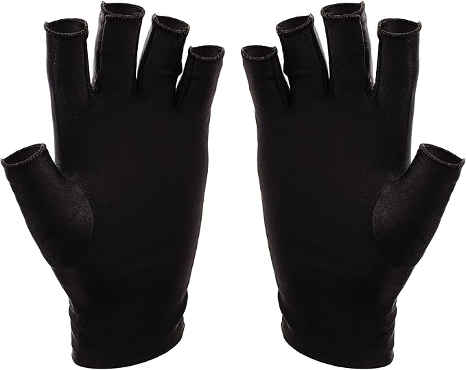 SUNUV LED Gloves for Gel Nails, UPF 50+ Anti UV Gloves for Gel Nail Lamp, Professional UV Gloves for Nail Techs