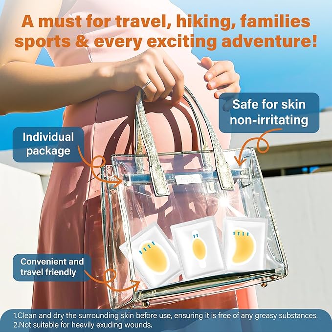 36pcs Hydrocolloid Gel Blister Bandages Pads Waterproof Adhesive Blisters Bandages - Blister Pads for Heel, Foot, Toe, Feet - Gel Blister Chshions for Prevention & Recovery (Variety Pack, Count, 36)