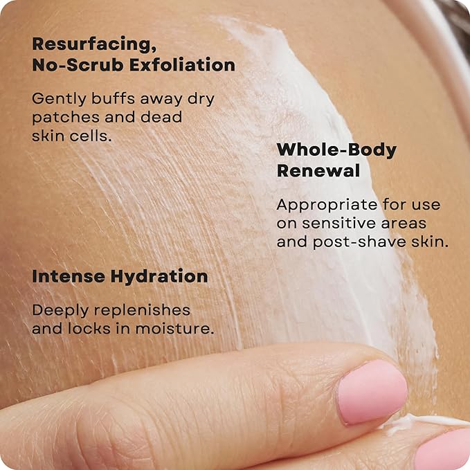 AmLactin Calm & Renew Body Butter - Therapeutic Skin Care Moisturizer for Sensitive Skin - No-Scrub Exfoliator and Body Cream for Dry Skin with Lactic Acid AHA and Soothing Ginger Root, 11oz