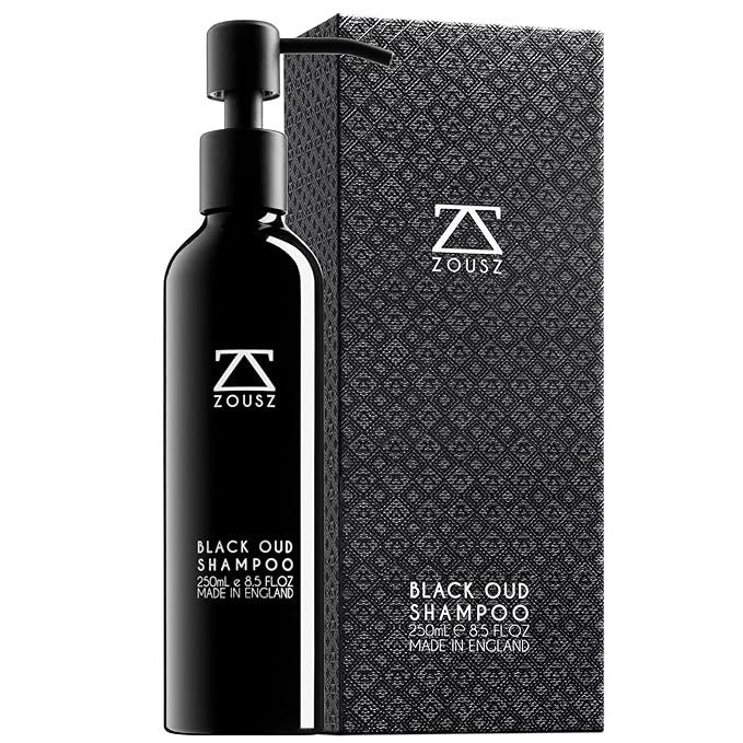 ZOUSZ Beard Shampoo For Men - Black Oud Cleansing, Vitalising and Nourishing Daily Beard Wash Containing Natural & Organic Ingredients + PRO-Vitamins - 250mL