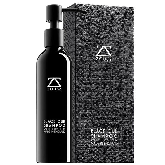 ZOUSZ Beard Shampoo For Men - Black Oud Cleansing, Vitalising and Nourishing Daily Beard Wash Containing Natural & Organic Ingredients + PRO-Vitamins - 250mL