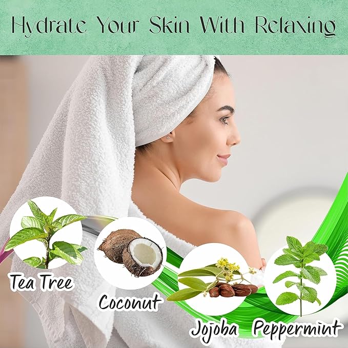 AnatoliaDaphne Tea Tree Body Wash and Shower Gel with Vitamin E for Jock Itch, Eczema, Ringworm, Body Odor, Body Wash Women & Men with Added Body Oils,LARGE 20.2 FL Oz Bottle (Tea Tree, Pack of 2)