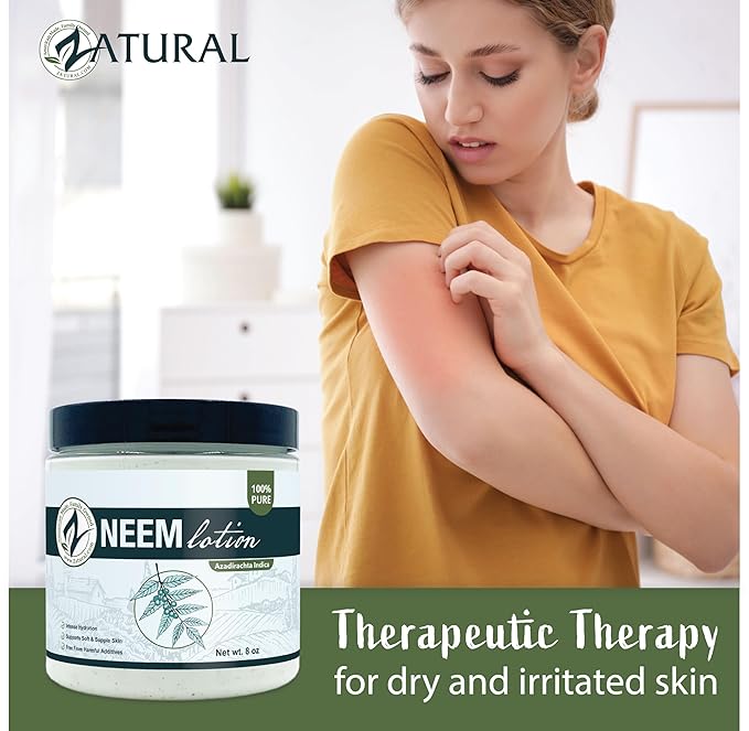 Zatural Neem Hand & Body Lotion | Daily Skin Moisturizer with Botanical Extracts | Conditioning Formula for Softness and Smoothness (8 Fl Oz)