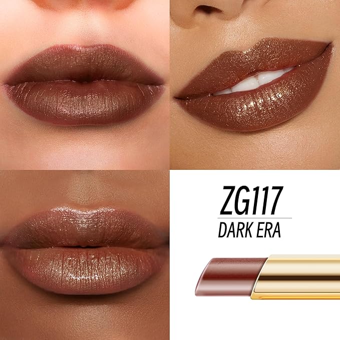 Depuplum Brown Lipstick Moisturizing for Women Shimmer Tinted Lip Balm Hydrate Nourish Chocolate Lip Gloss Cruelty Free Lip Makeup, ZG117 Dark Era