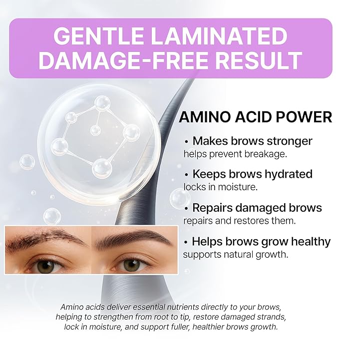 At Home Brow Lamination Kit - DIY Eyebrow Lamination Kit Professional Eye Brow Perm Kit Instant DIY Eyebrow Lift Kit for Fuller Thicker Brows Lasts For Upto 8 Weeks