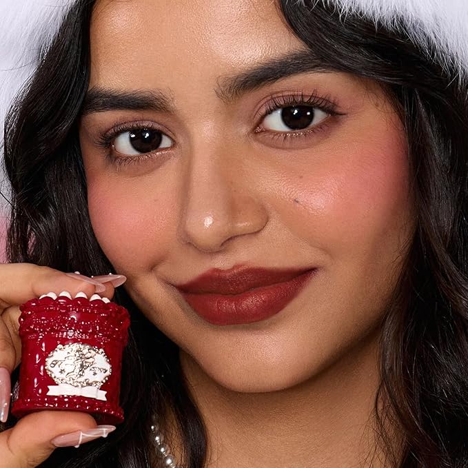 Flower Knows Strawberry Cupid Cake Lip Cream,Long Lasting Warm Red Matte Lipstick,Hydrating Lip Stain,Transfer & Smudge-Proof Velvet Liquid Lipstick for Girls&Women,0.17 Fl Oz(V09 Velvet)