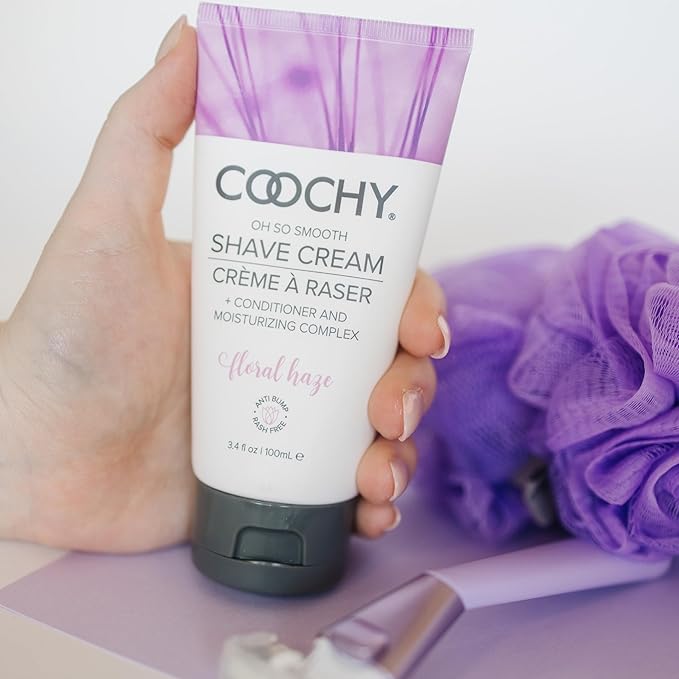 Coochy Shave Cream - Moisturizing Shave Lotion - Gentle Intimate Shaving Cream - For Bikini Area, Underarms, Legs & More - Rash-Free, Hydrating Formula - Floral Haze, 32 oz