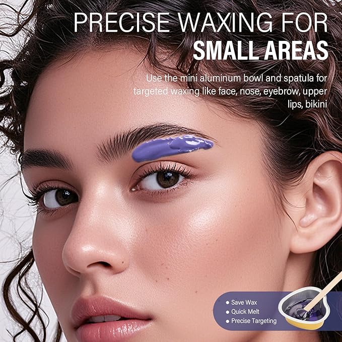 KeShi Waxing Kit, Painless Hair Removal Wax Warmer with 6 Bags Hard Wax Beans for Full Body, Legs, Face, Eyebrows & Bikini— Ideal for Both Women & Men