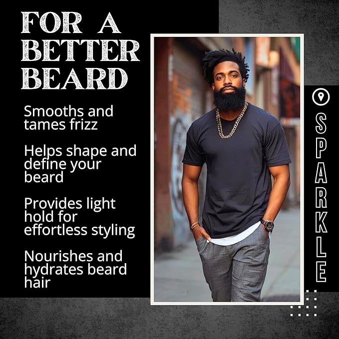 Beard Gains Medium Butter Hold Scented Balm for Men 2oz | Valhalla Luxury Vikings Conditioner | Style, Groom & Grow Facial Hairs W/Organic and Natural Product | MADE IN USA