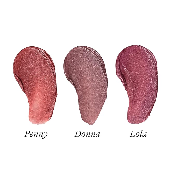 Poppy & Pout All Natural Lip Tints, Sustainable Cardboard Tubes, Hand-filled, Beeswax, Vitamin E, Coconut Oil, Cruelty Free (Dark & Dreamy Trio)