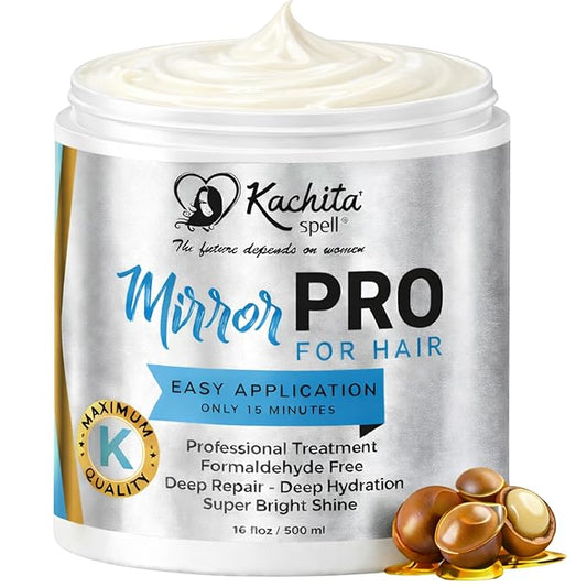 Kachita Spell MirrorPRO Hair Mask Deep Conditioner for Dry Damaged Hair, Intensive Hair Repair Treatment, Hydrating & Gloss Hair Mask, Color-Treated, Anti Frizz Hair Care, Sulfate Free, 16 oz | Hair Mask, Deep Hydration, Repairs Dry Hair, Deep Conditio...