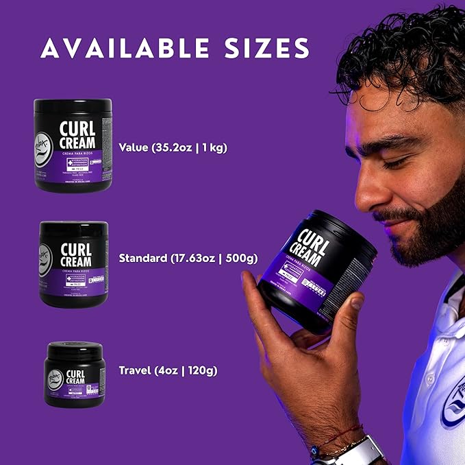 Rolda Curl Cream - Curly Hair Products for Men - Anti Frizz Curl Defining Cream with Oil Blend - Hydrates, Enhances Shine & Texture - Nourishes & Softens Strands - Non-Greasy & Lightweight (8.81 oz)