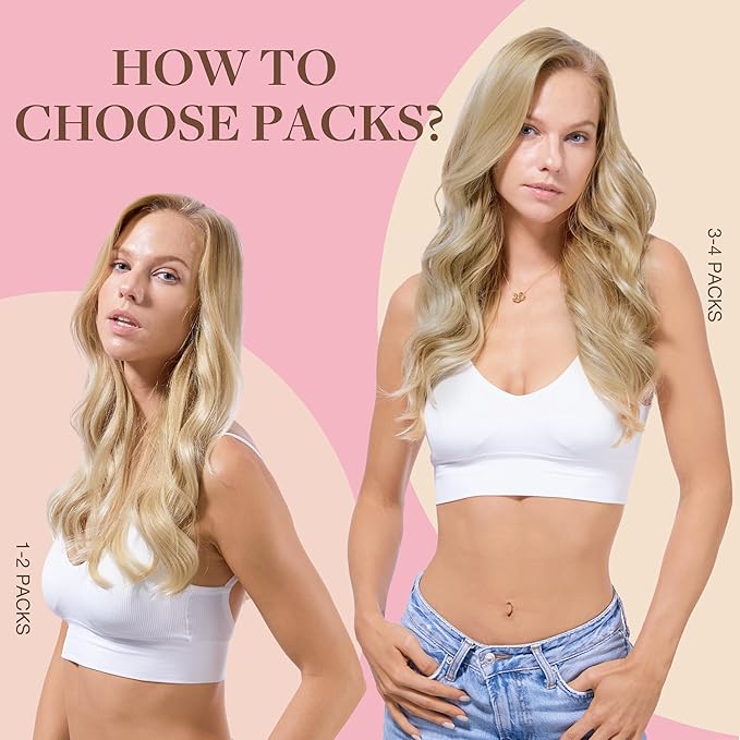 GOO GOO Tape in Hair Extensions Human Hair, 16/22 Light Blonde Highlighted Golden Blonde, 14inch 50g 20pcs, Skin Weft Seamless Invisible, Silky Straight with Thick Ends, Remy Human Hair