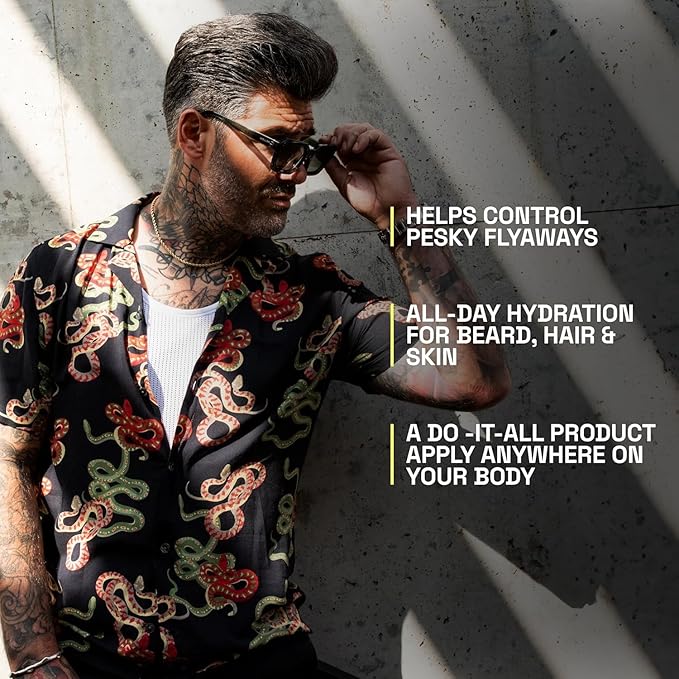 Beard Balm for Men - Travel Pack - Supports Thicker Beard, Temple Smoke Scent, Natural Ingredients Butter Reduces Dryness & Enhances Look - 4.2 oz