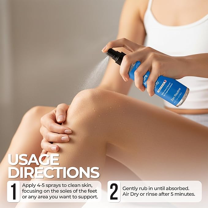 Pure Magnesium Oil Spray 8oz (Single) – USP Grade – Topical for Feet, Body, Muscles, Leg Cramps & Sleep – Extra Strength, Less Sting – 100% Organic & Natural — Made in USA