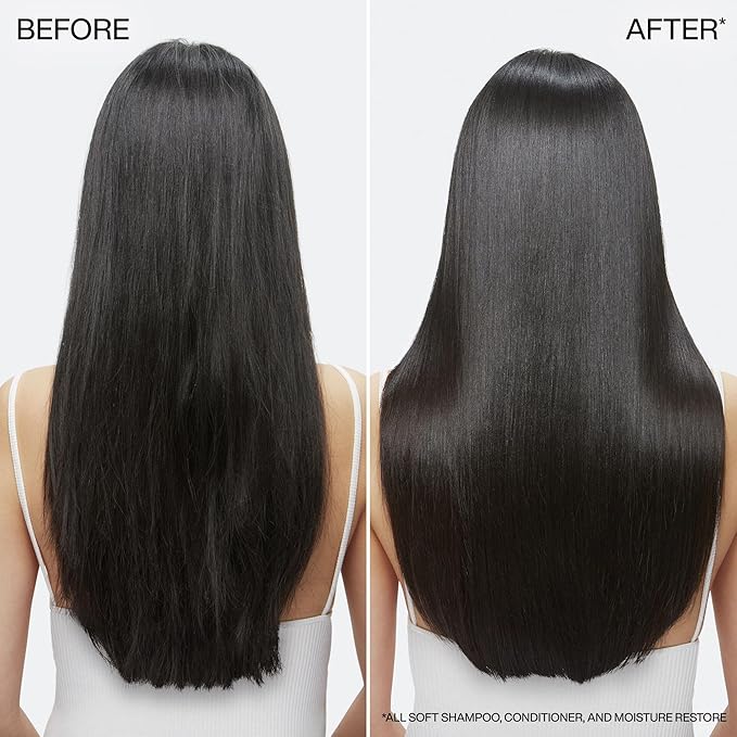 Redken All Soft Conditioner - Moisturizes & Hydrates Dry, Brittle Hair, Softens, Smooths & Adds Hair Shine, Conditioner & Detangler, Refillable