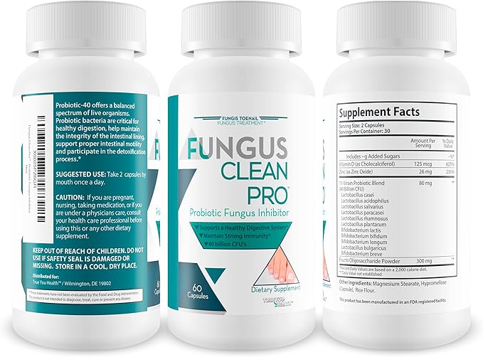 Fungus Clean Pro - Probiotic Fungus Inhibitor - Fight Off Fungus from The Inside Out with This Powerful Fungus Defense probiotic Protect Your Body from Fungus