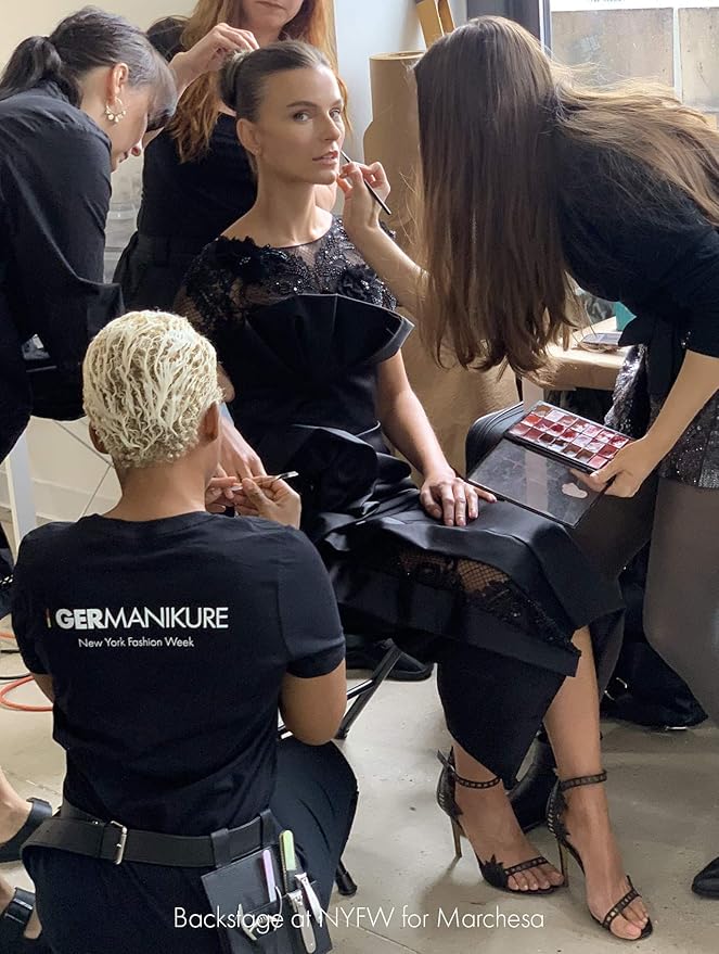 GERMANIKURE 5pc Manicure Set in Deep Purple Leather Case - Made in Germany, FINOX Stainless Steel Tools – Professional Mens Grooming Kit