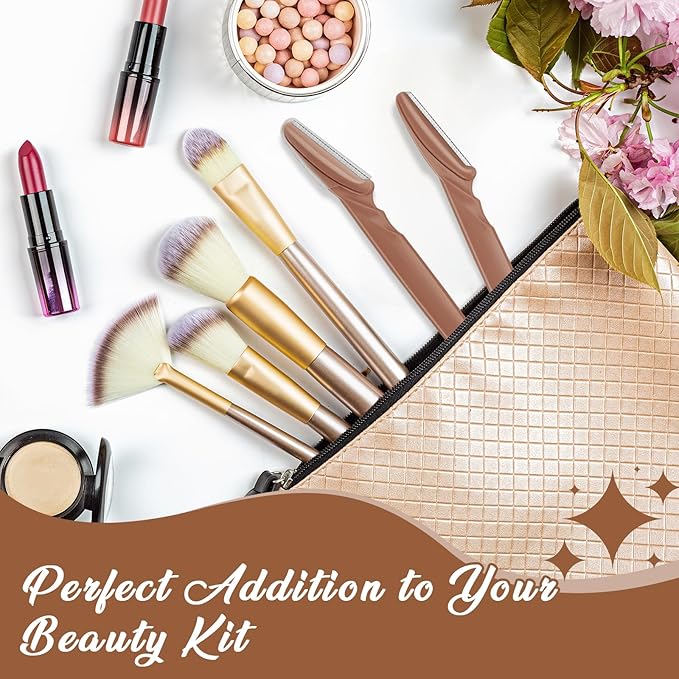 88 Pack Eyebrow Razors & Face Razors for Women – Terracotta Color Dermaplane Razors for Women & Men in Storage Jar, Safe Facial Shaver with Covers, Ideal Stocking Stuffer