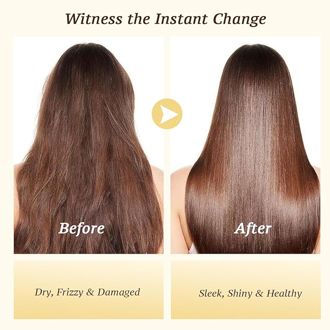 Hair Oil - Weightless Moroccan Hair Care Serum for Damage Repair, Frizz, Split Ends & Shine - Heat Protectant Treatment - Paraben, Phthalate & Sulfate Free - 1.7 Fl Oz