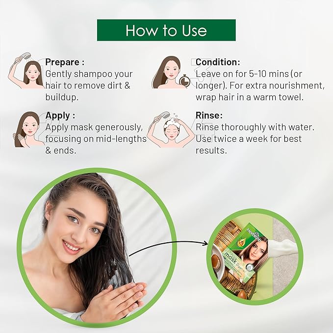 Herbishh Argan Hair Mask - Deep Conditioning & Hydration 25ml x 5 Pouches for Healthier, Nourished Hair | No Sulphates, No Parabens | Travel-Friendly Pack