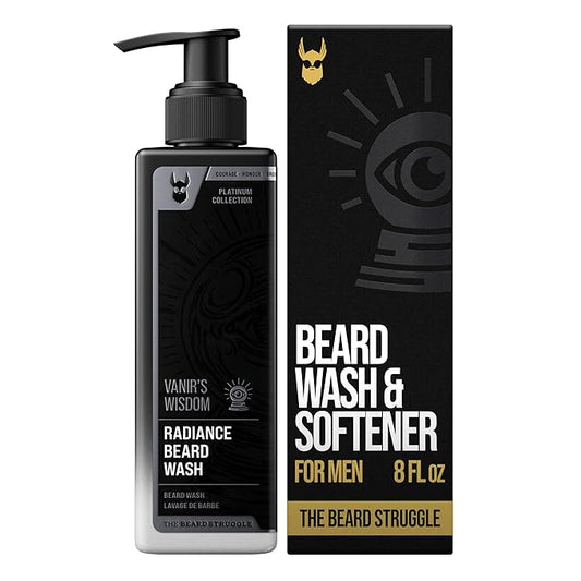 The Beard Struggle Radiance Beard Wash – Platinum Collection, Vanir’s Wisdom – Cleanse, Nourish & Soften – Beard Cleanser for Men (8 fl oz)