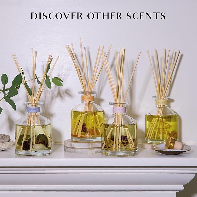 Benevolence LA Reed Diffuser, Rose & Sandalwood Scent Diffusers for Home with Oil Diffuser Sticks | Sun-Kissed Collection