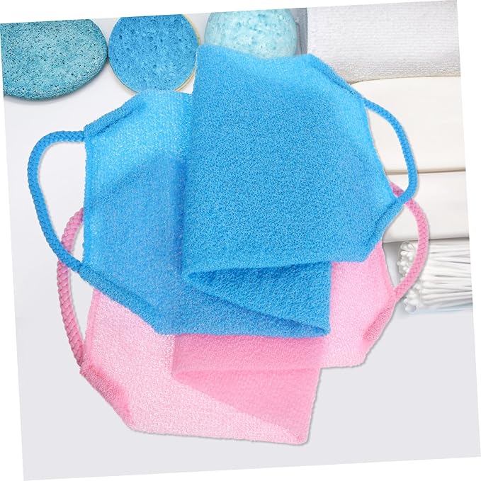 Beaupretty 2pcs Exfoliating Back Scrubbers Body Exfoliating Towels for Smooth Skin Versatile Bathing Tool for Men Women Deep Cleansing Skin Texture Improvement for Shower Use