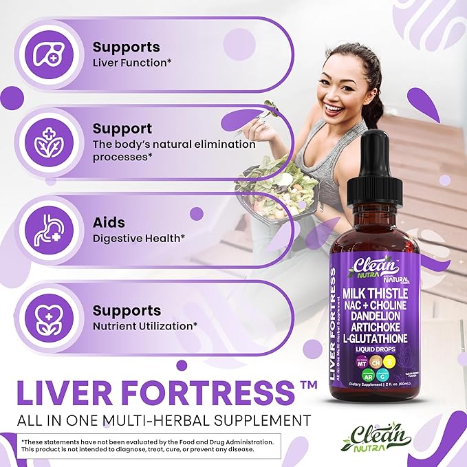 Milk Thistle NAC Liver Cleanse Detox & Repair Supplement Liver Support Liquid Drops with Dandelion Extract, Artichoke, Chanca Piedra, Beet Root, Choline, L-Glutathione, Ginger, Burdock, Schisandra (2)