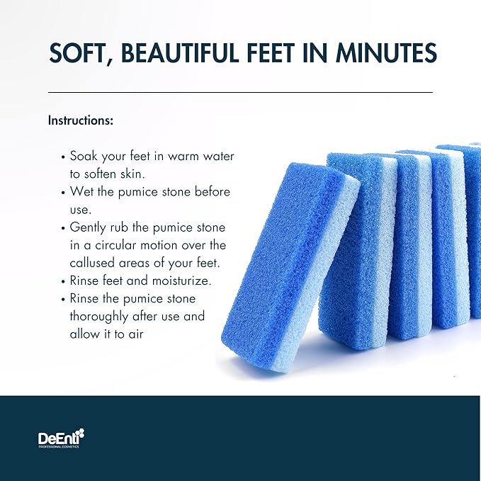 Pumice Stones, Pack of 6 Professional Grade Pumice Stone for Feet, Salon Quality Foot Callus Remover, Double Sided Foot Scraper, Home Manicure and Pedicure Tools