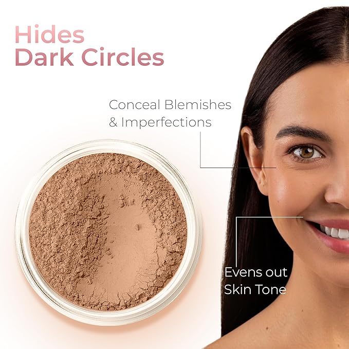 EVERYDAY KIT (EBONY) Full Size Mineral Makeup Set Matte Foundation Bare Face Sheer Powder Cover