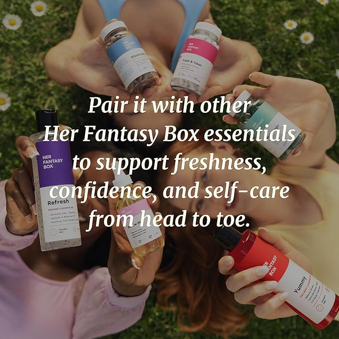 Her Fantasy Box | Body Splash Hydrating Body Oil - Moisturizing, Non-Greasy Formula for Soft, Smooth Skin - All-Natural, Lightweight & Nourishing (8 Fl Oz, Unscented)