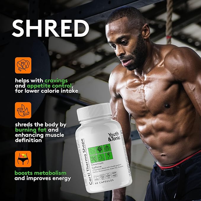 Youth & Tonic Sculpt Shred Cleanse Detox 3X Weight Loss Pills: Appetite Suppressant, Fat Burner, Energy Booster & Nighttime Cleanse for Diet – 120 Pills