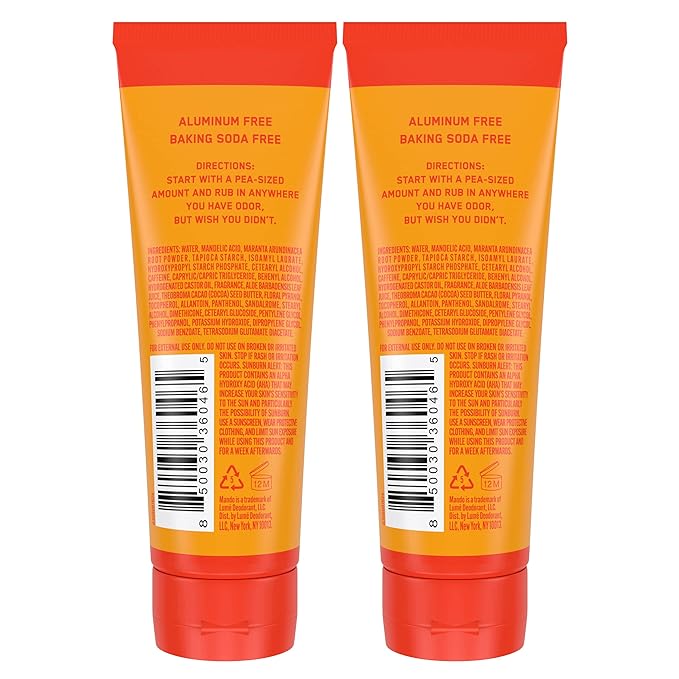 Mando Whole Body Deodorant For Men - Invisible Cream - 72 Hour Odor Control - Aluminum Free, Baking Soda Free, Skin Safe - 3 Ounce Tube (Pack of 2) - Bourbon Leather