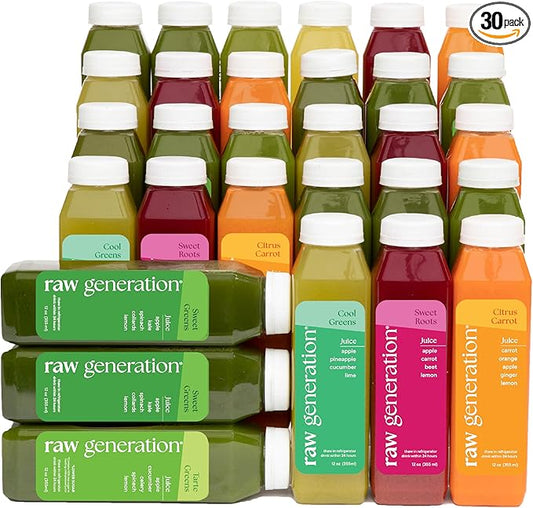 Raw Generation Skinny Juice Cleanse (5-Day) – Best Juice Cleanse for Detox and Weight Loss | Reduced Bloating & Increased Energy | 100% Raw & Cold-Pressed Juices