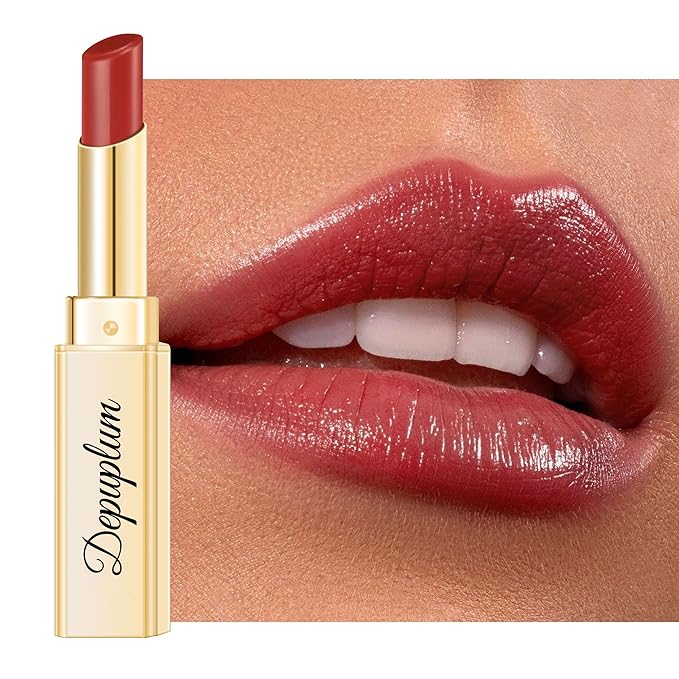 Depuplum Berry Red Lipstick for Women Hydrate Lipstick Glossy Moisture Lip Gloss Sheer-Medium Coverage Long Lasting Lipsticks for Dry Lips, DM101 Cranberry