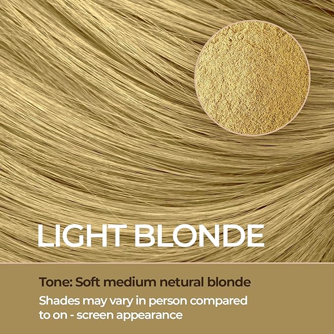 Keratin Hair Fibers for Men & Women - Fill In Fine or Thinning Hair, Instantly Thicker, Fuller Looking Hair (Light Blonde 15g)