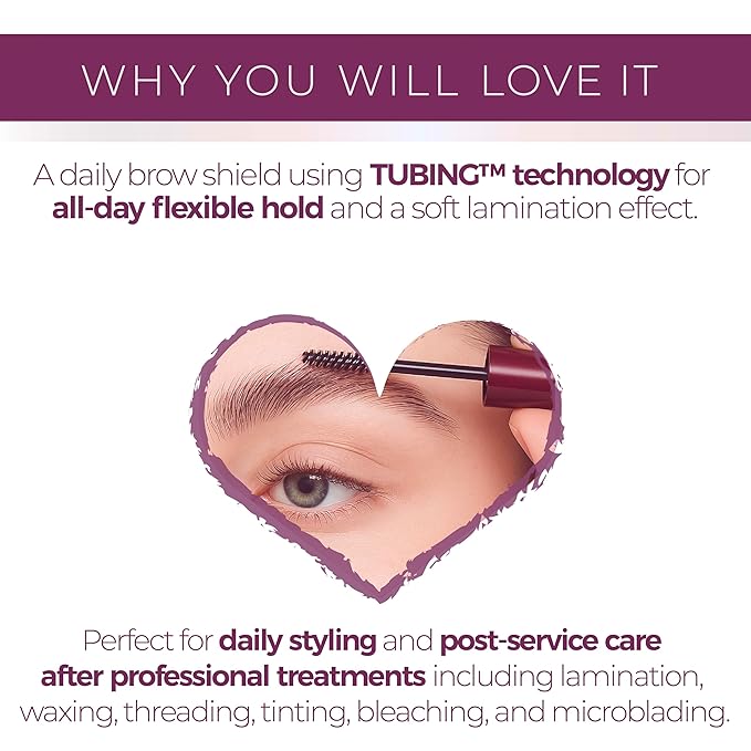 Blinc TUBING Brow Juice, Daily Brow Shield & Conditioning Formula for Longwear Hold, Soft Lamination Effect & Brow Lamination Aftercare, Hydrating & Protective, Gluten-Free, 8mL, 0.27 Fl. Oz