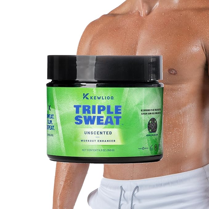 Kewlioo Triple Sweat Enhancing Cream for Workouts – Hot Sweat Cream for Arms, Belly, & Waist | Boosts Circulation & Maximizes Sweat | Pre-Workout Slimming Gel for Men & Women