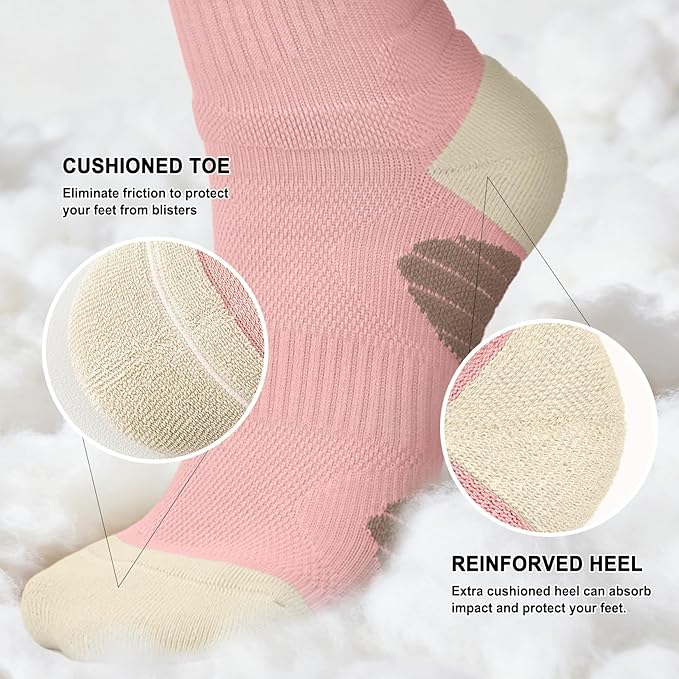 Iseasoo 4 Pairs Compression Socks for Women Circulation-Best Support for Nurses,Running,Athletic,Travel