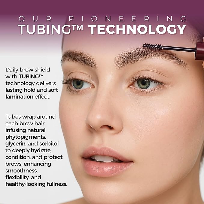 Blinc TUBING Brow Juice, Daily Brow Shield & Conditioning Formula for Longwear Hold, Soft Lamination Effect & Brow Lamination Aftercare, Hydrating & Protective, Gluten-Free, 8mL, 0.27 Fl. Oz