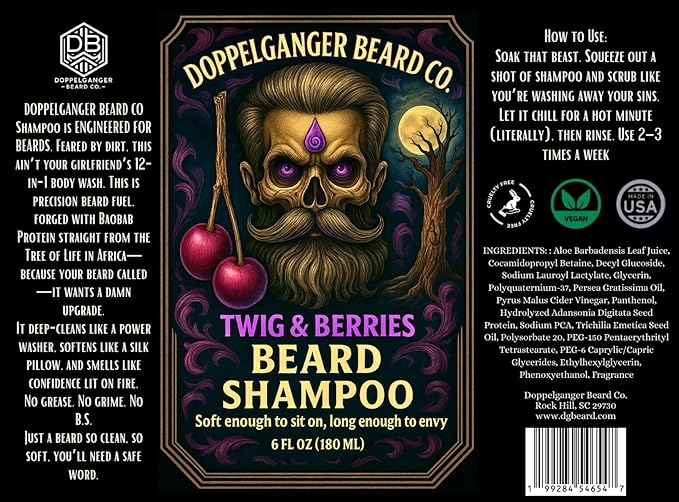 Beard Shampoo for men – Deep Clean Beard Wash with Aloe & ACV for Softer, Fuller Beards, Dandruff & Itch Control, Explosive Lather & Lightweight Conditioning with Incredible Scents