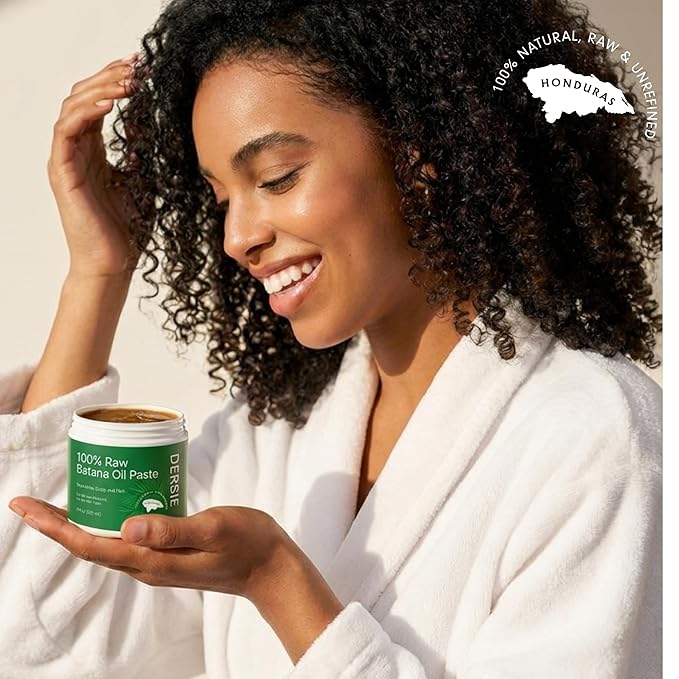 Dersie 100% Raw Batana Oil: Unrefined Raw Batana Oil Paste Sourced from Honduras (4 oz)