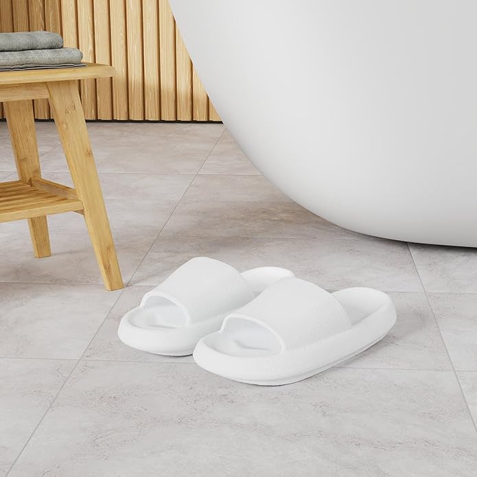 BRONAX Pillow Slippers for Women and Men | House Slides Shower Sandals | Cushioned Thick Sole