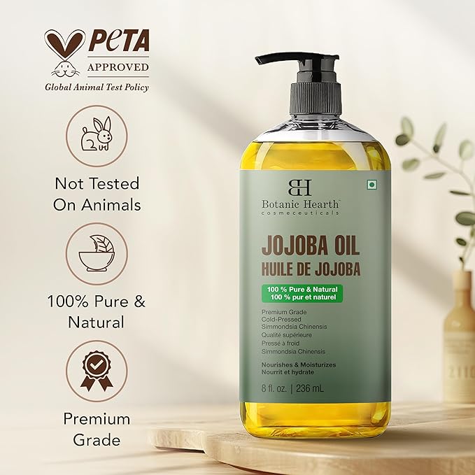 Botanic Hearth Massage Oil |Refreshing, Relaxing Massage Oils for Muscle Relaxing & Joint Comfort | Made with Natural Oils | for All Skin Types, for Men & Women | Jojoba Oil 8 Fl Oz