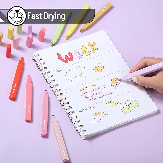 Mr. Pen- Aesthetic Highlighters, 8 Pack, Chisel Tip, Summer Morning, Cute Highlighters Assorted Colors