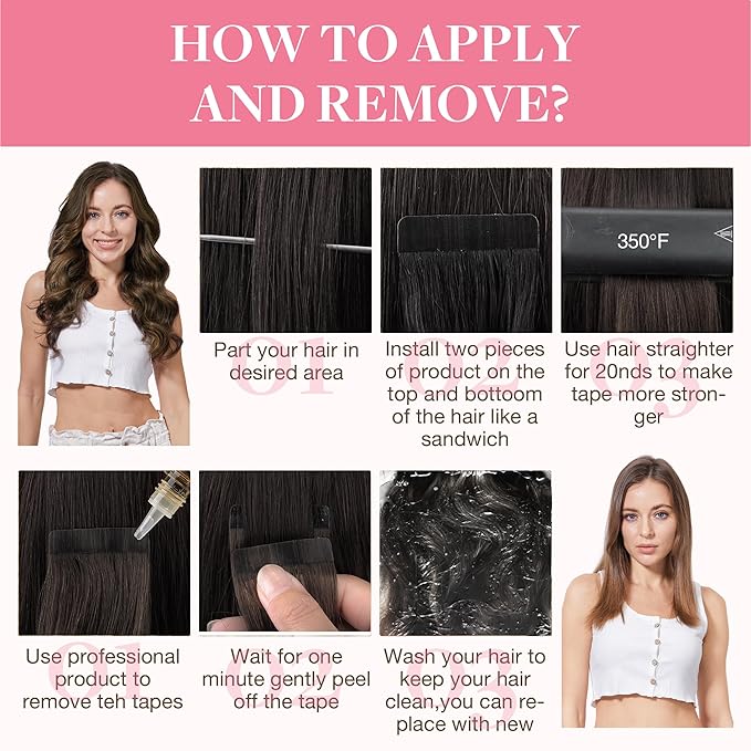 GOO GOO Tape in Hair Extensions Human Hair, 1B/19/1B Natural Black to Light Blonde, 22inch 100g 40pcs, Skin Weft Seamless Invisible, Silky Straight with Thick Ends, Remy Human Hair