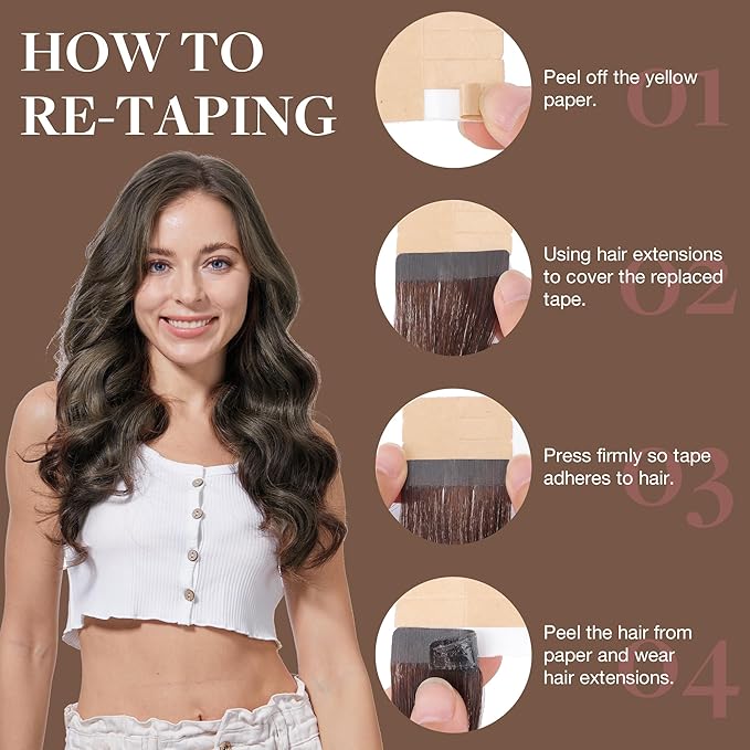 GOO GOO Tape in Hair Extensions Human Hair, 1B/19/1B Natural Black to Light Blonde, 22inch 100g 40pcs, Skin Weft Seamless Invisible, Silky Straight with Thick Ends, Remy Human Hair