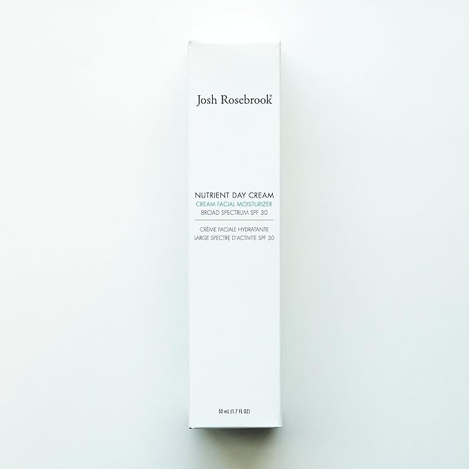 Josh Rosebrook Nutrient Day Cream - Regenerating Facial Moisturizer, High Protection Broad Spectrum Sunscreen SPF 30, Reef Safe - 50mL - 1.7 Oz