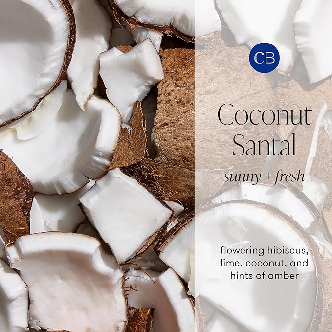 Capri Blue Coconut Santal Reed Diffuser Set - Includes Reed Diffuser Sticks, Fragrance Oil, and Glass Bottle - Luxury Scented Room Fresheners - Cobalt Blue (8 fl oz)